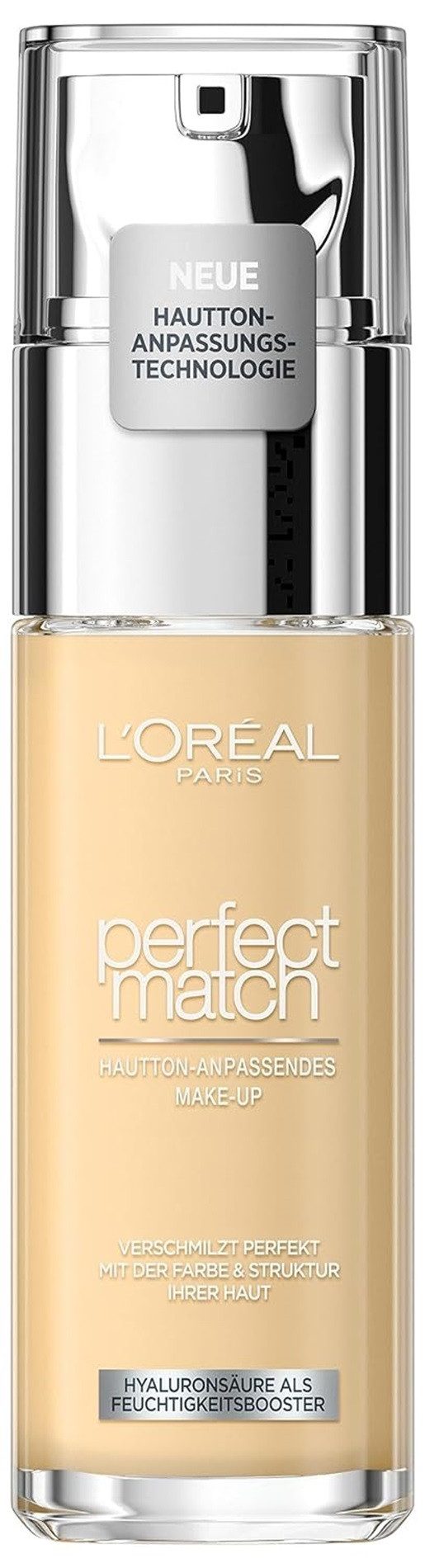 L'ORÉAL PARIS Foundation Make up, Flüssige Foundation mit Hyaluron und Aloe Vera