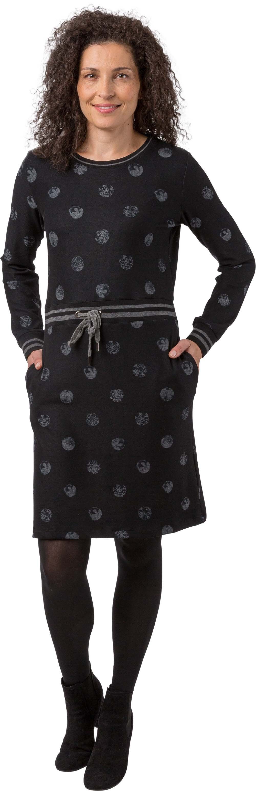 Estefania for woman Sweatkleid 183-5645 sportives Kleid mit Tunnelzug und  Rippbündchen gepunktet