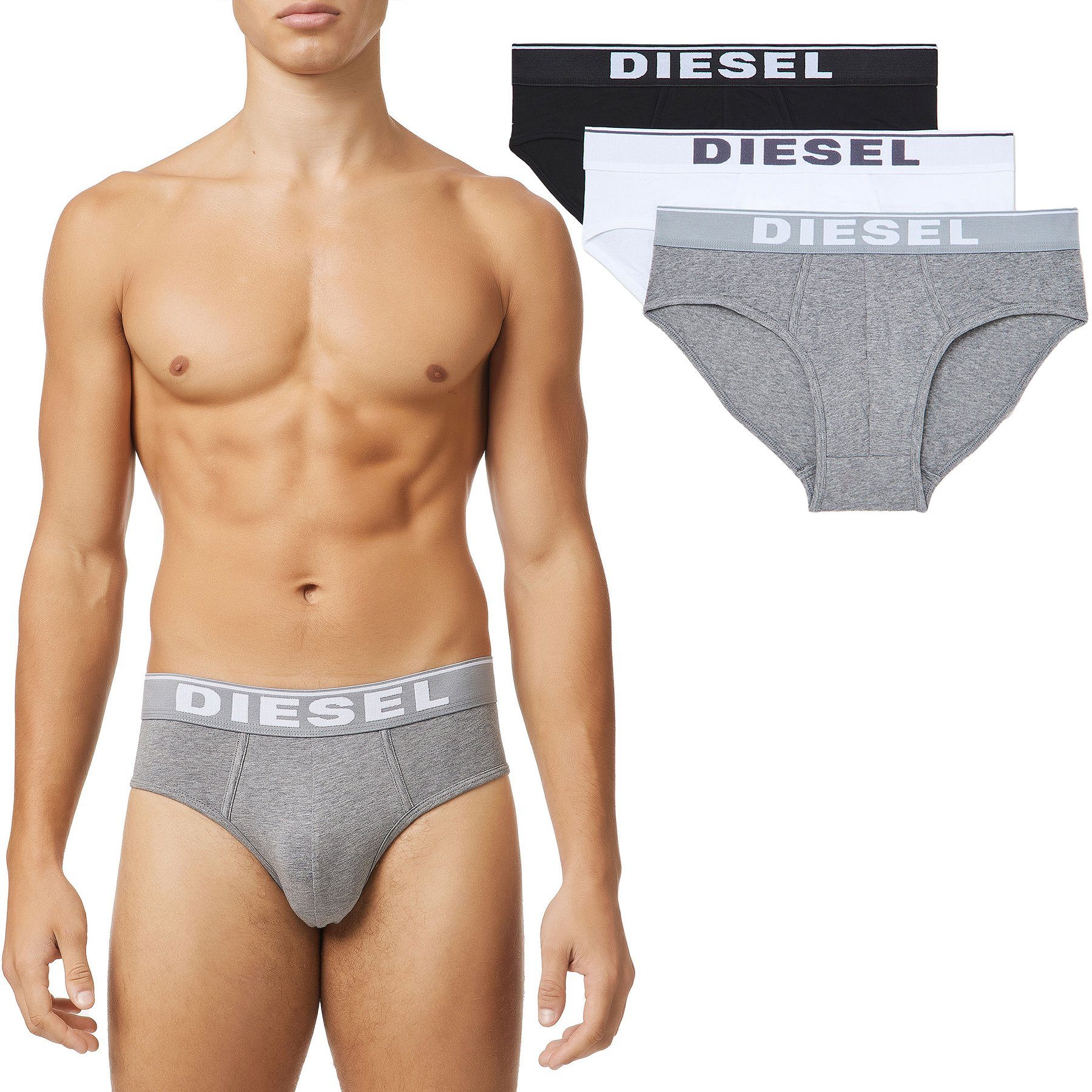 Diesel Slip Stretch Unterhosen - ANDRE 0JKKB_E3843 (3er-Pack)