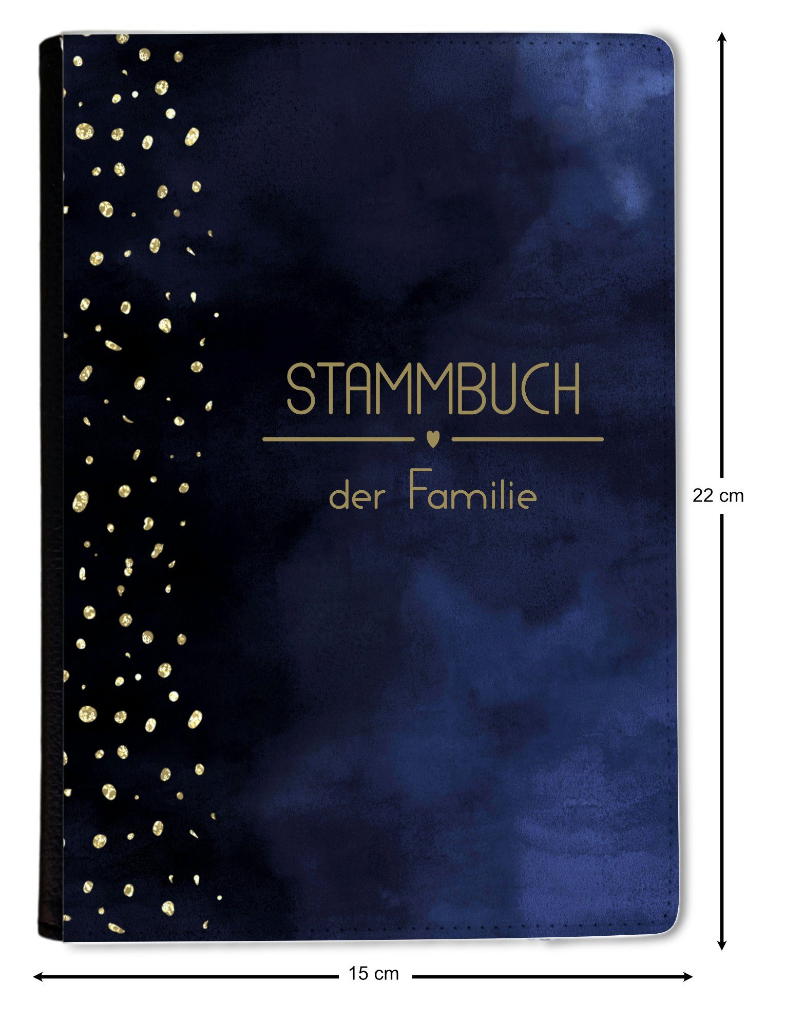 CreaDesign Notizbuch Stammbuch A5 Glitter Blau