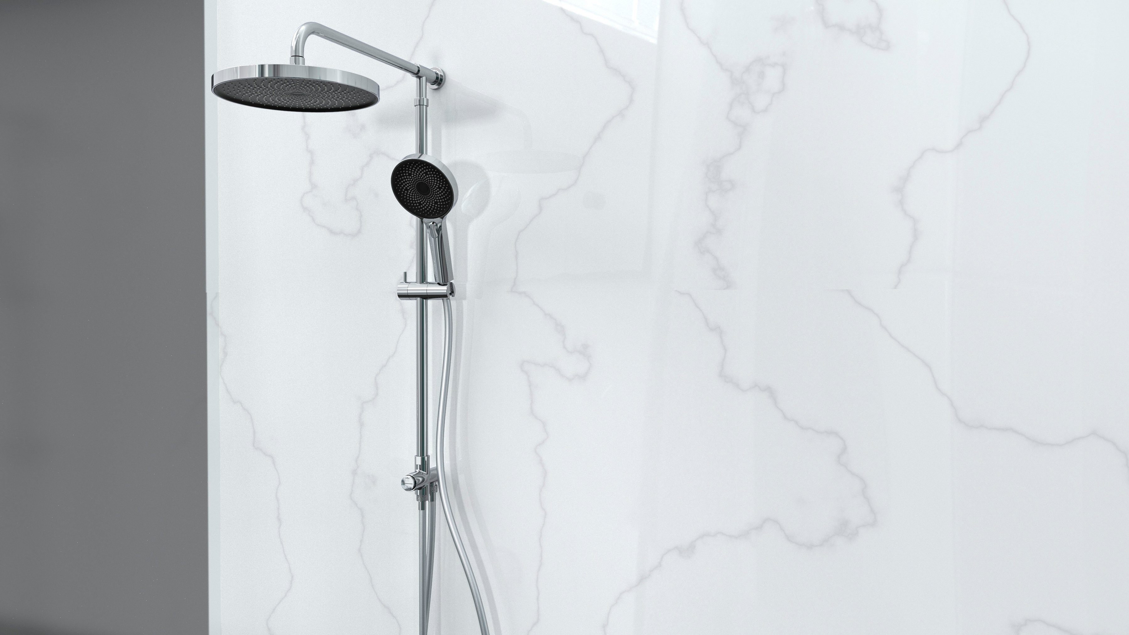 Schütte Brausegarnitur Duschsystem mit verschiedenen 3 mit in 3 Ausführung Samtstrahl-Technologie, erhältlich, Funktionen Strahlart(en), SAMOA Handbrause RAIN
