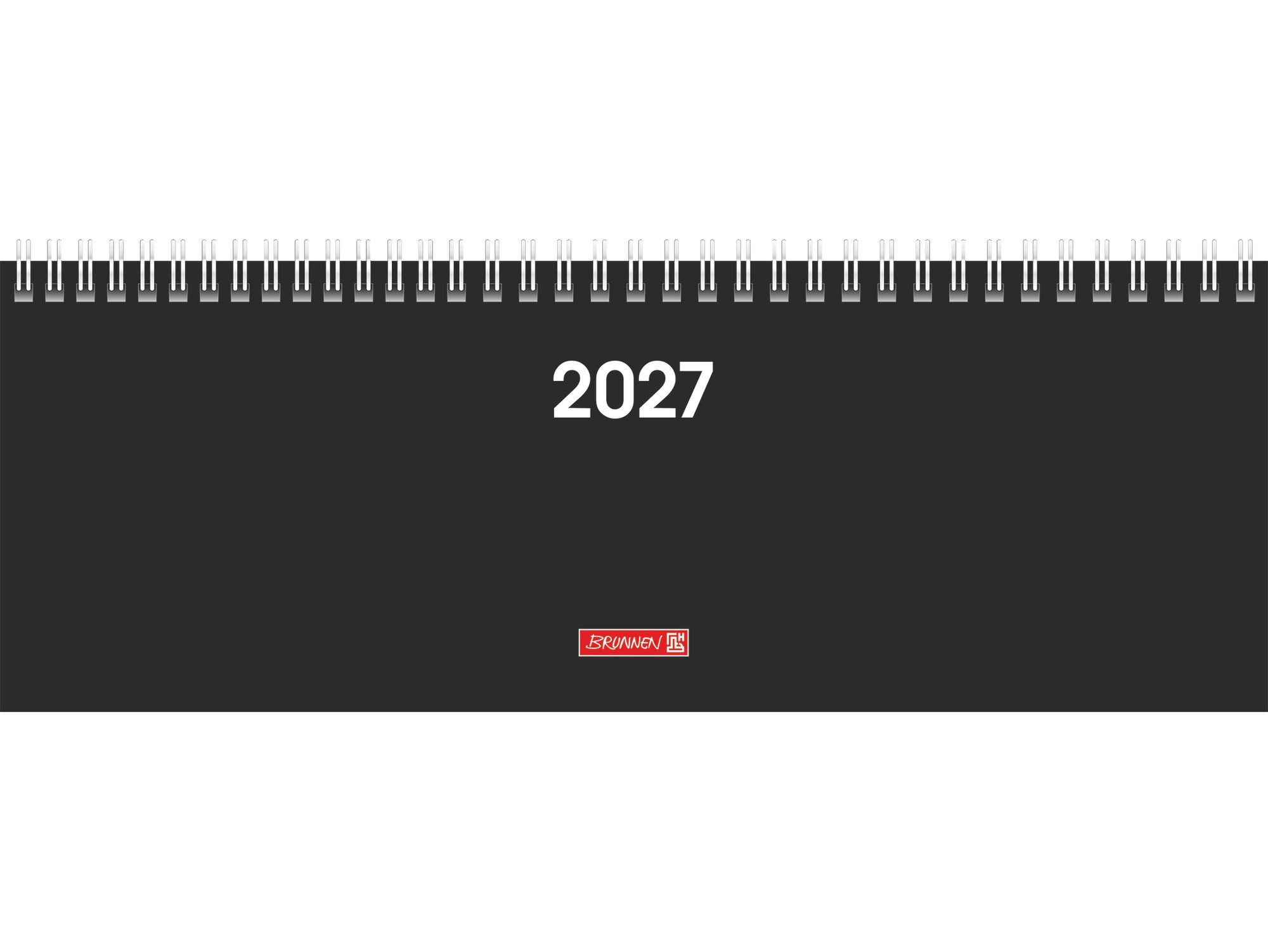 Baier & Schneider Querkalender Querterminbuch 2027 DIN A4 Quer 112 Seiten schwarz, Wire-O-Bindung