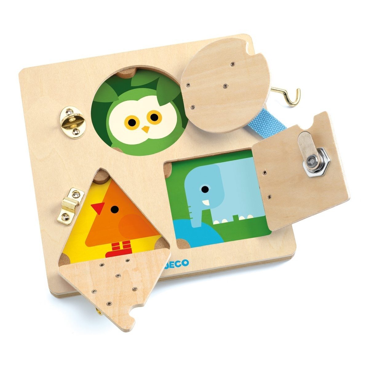 Lernspielzeug LockBasic Holzspielzeug für Kinder ab 3 Türen öffnen & schließen