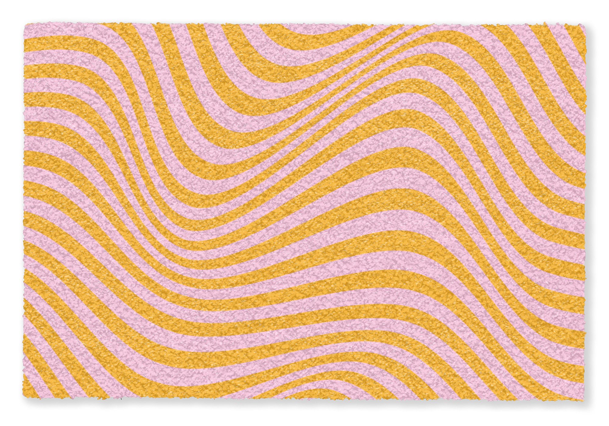 MuchoWow Fußmatte Wellenförmiges Muster - Orange - Rosa - Linien, Rechtecki günstig online kaufen
