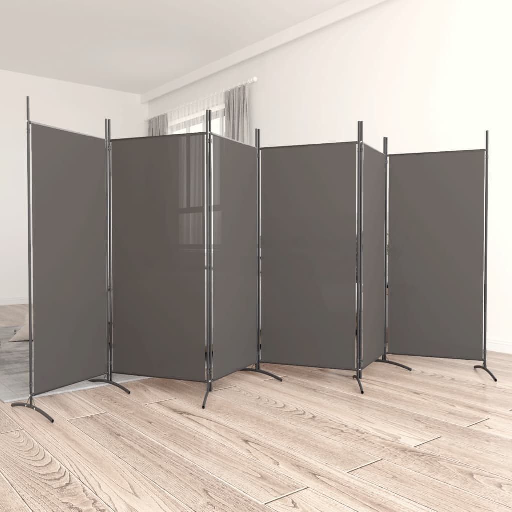 vidaXL Paravent, 6-tlg. Raumteiler Anthrazit 520x180 günstig online kaufen