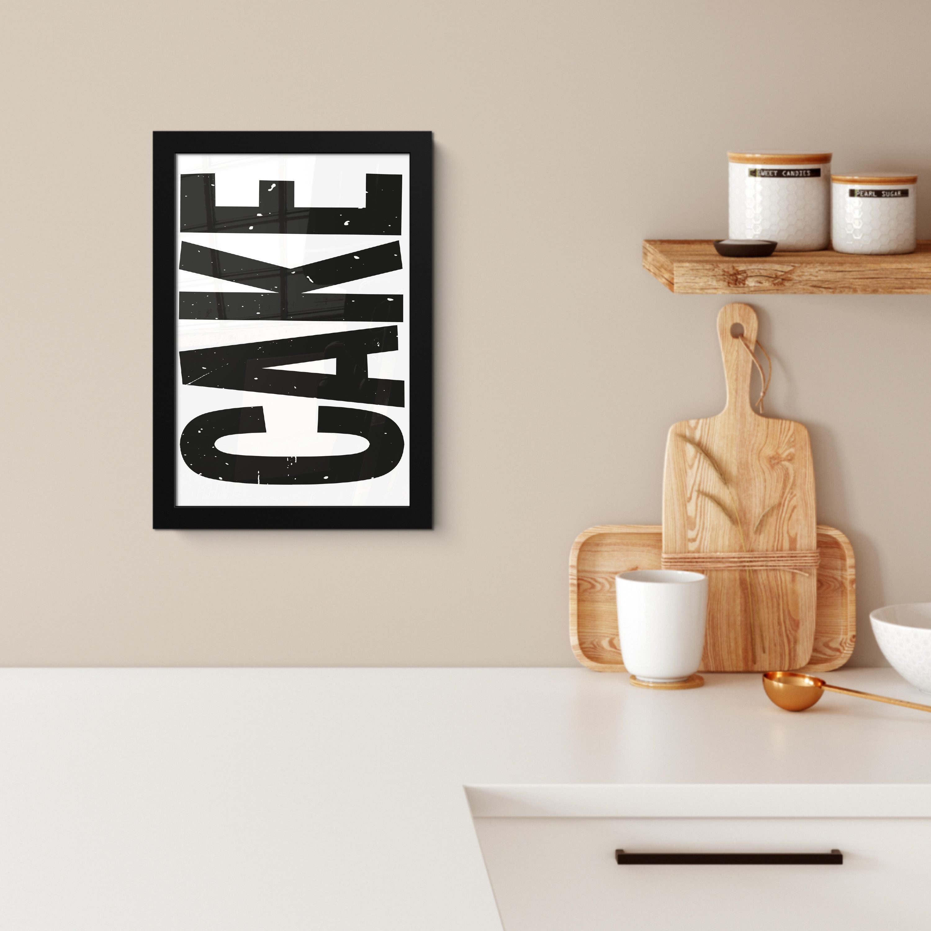 MuchoWow Poster Schwarz - Torte - günstig online kaufen