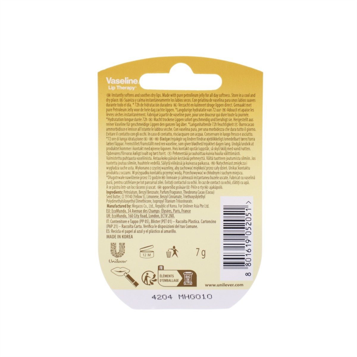 Vaseline Lippenpflegestift 2x Vaseline Lip Therapy Creme Brulee je 7g spendet Feuchtigkeit