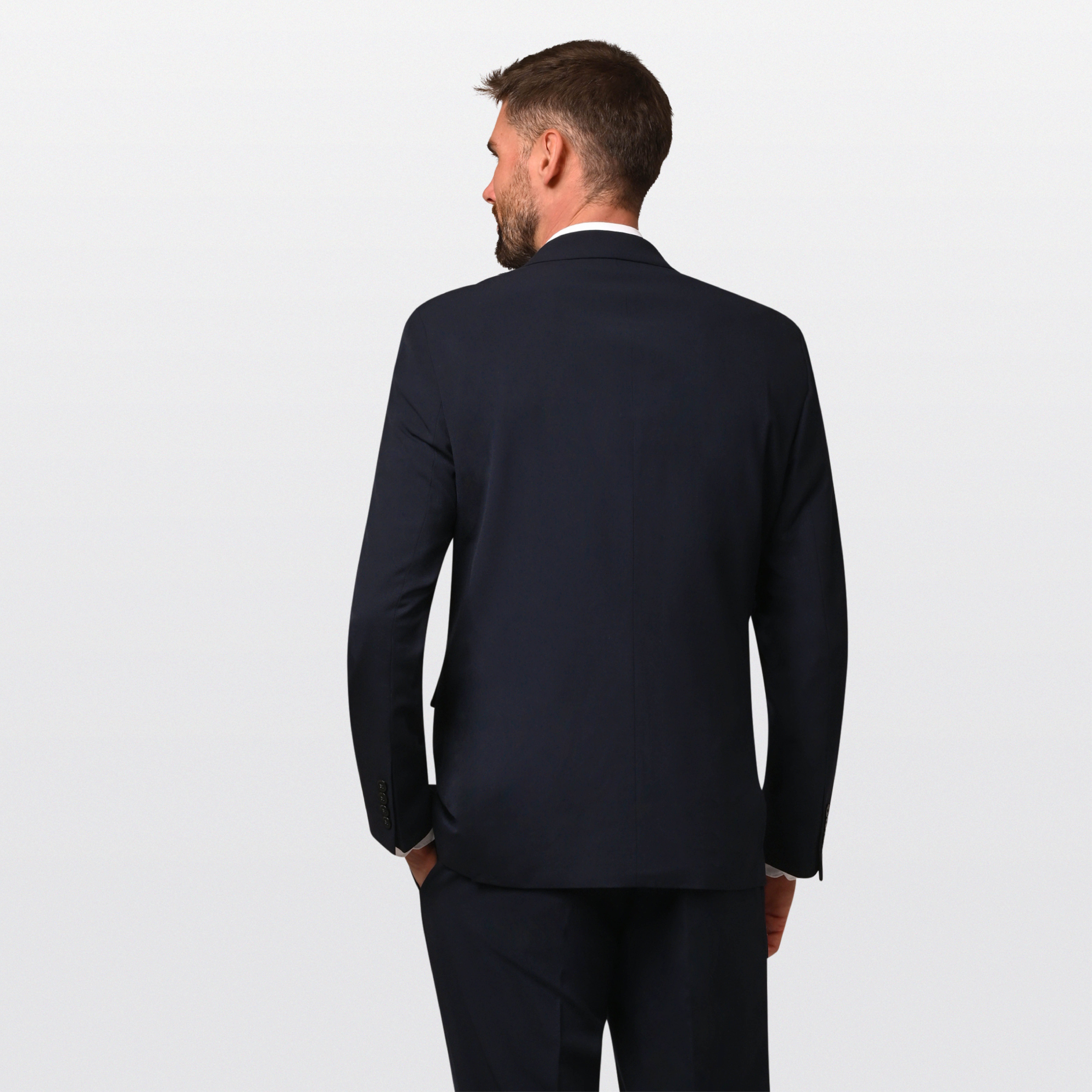 Hirschthal Anzugsakko Herren 2-Knopf Business Sakko Regular-Fit in klassischem Design, mit Kleidersack