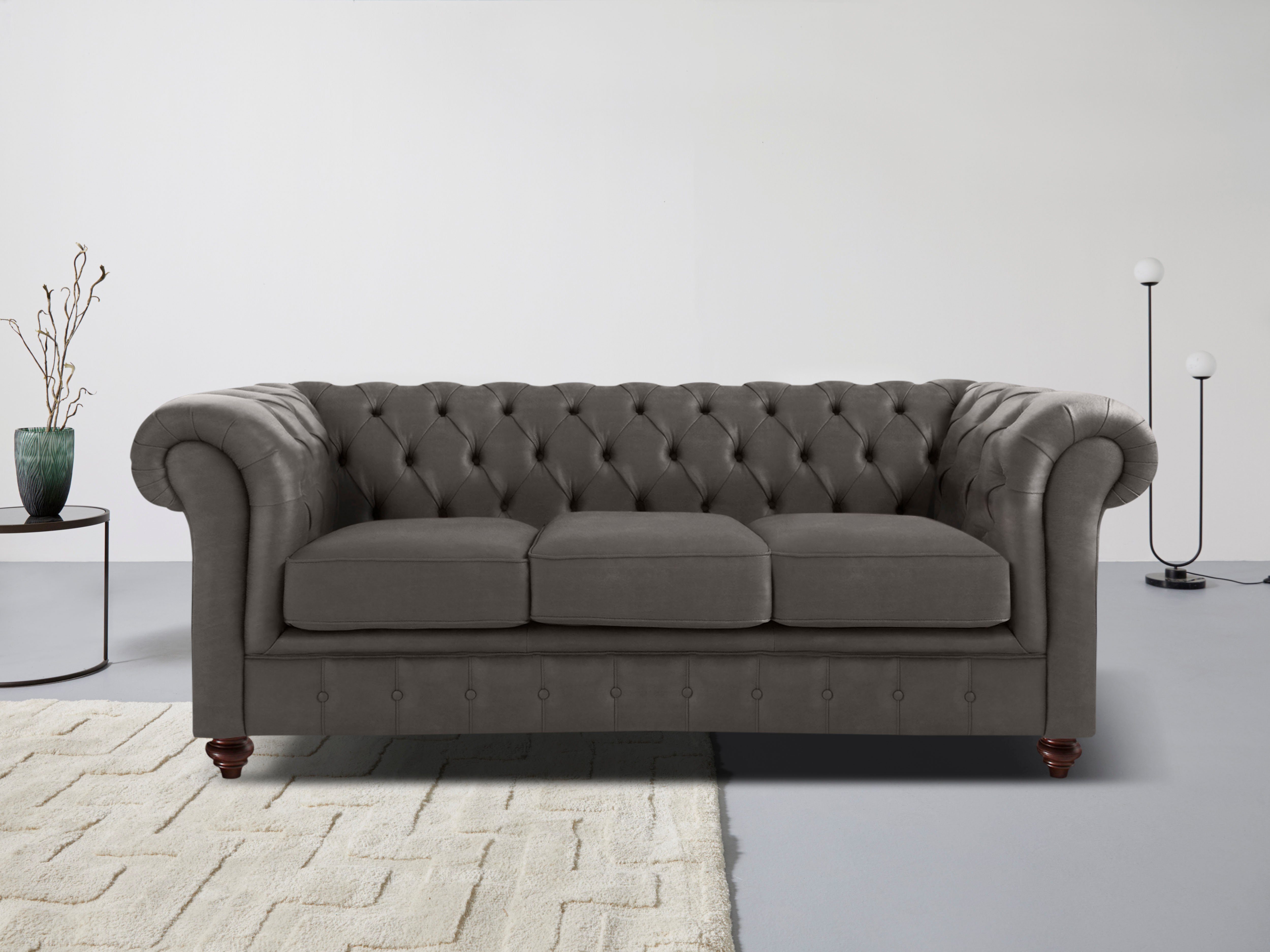 Home affaire Chesterfield-Sofa Chesterfield 3-Sitzer B/T/H: günstig online kaufen