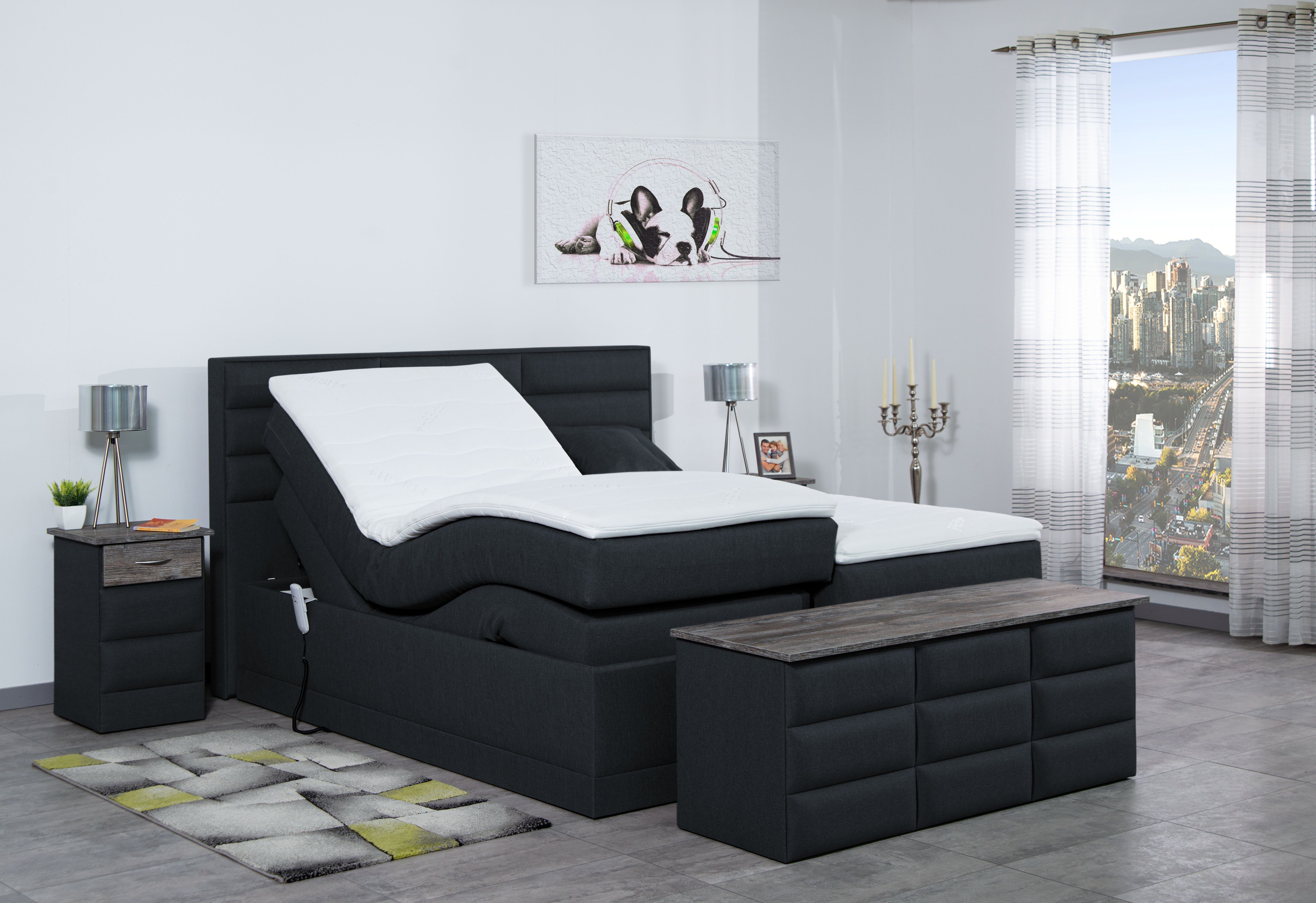 Meisterbetten Boxspringbett Pino (mit Motor, 7-Zonen günstig online kaufen