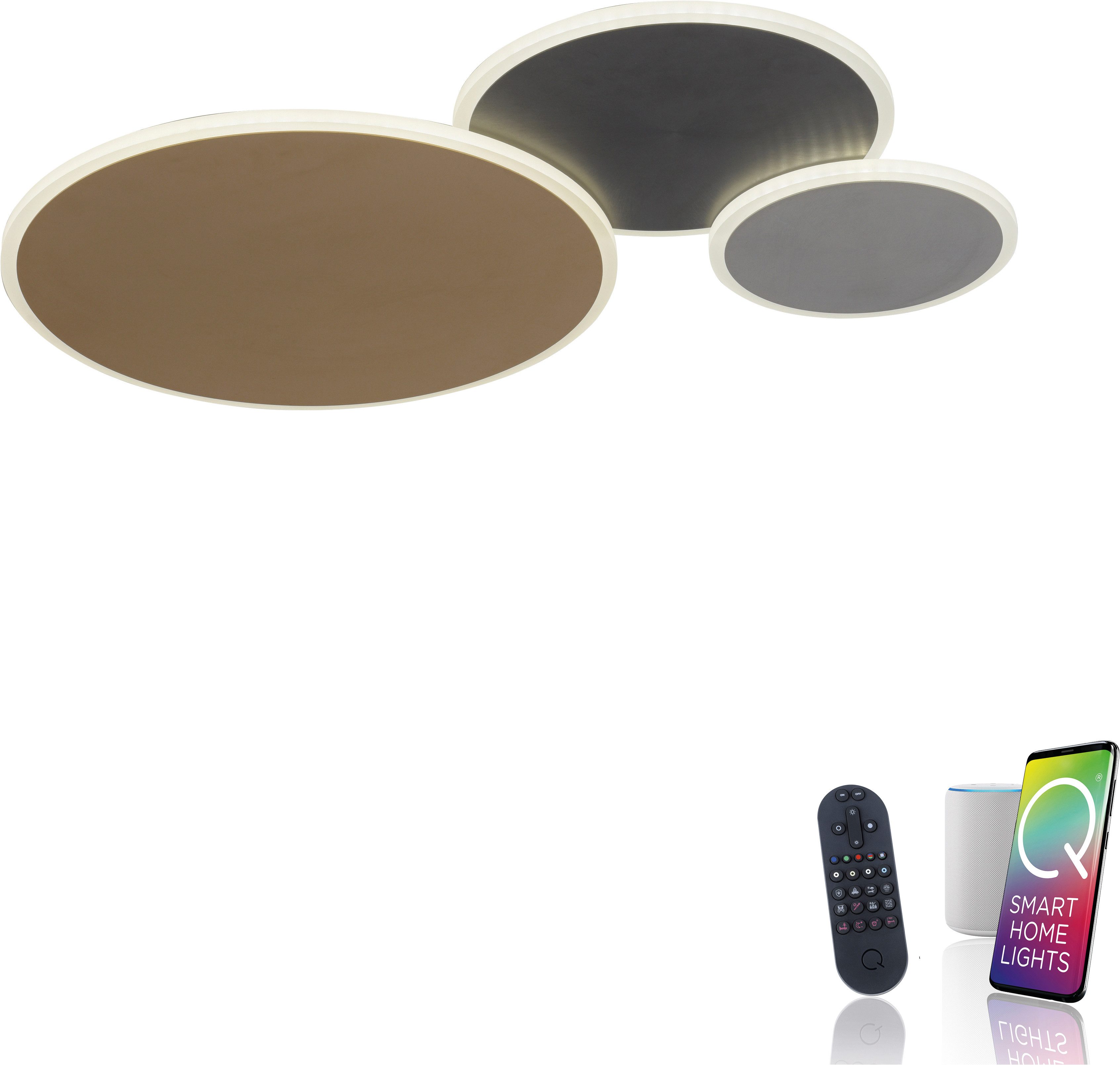 Neuhaus Q SMART HOME LIGHTS LED Wandleuchte Q-PIATO, Smart Home, LED fest integriert, warmweiß - kaltweiß