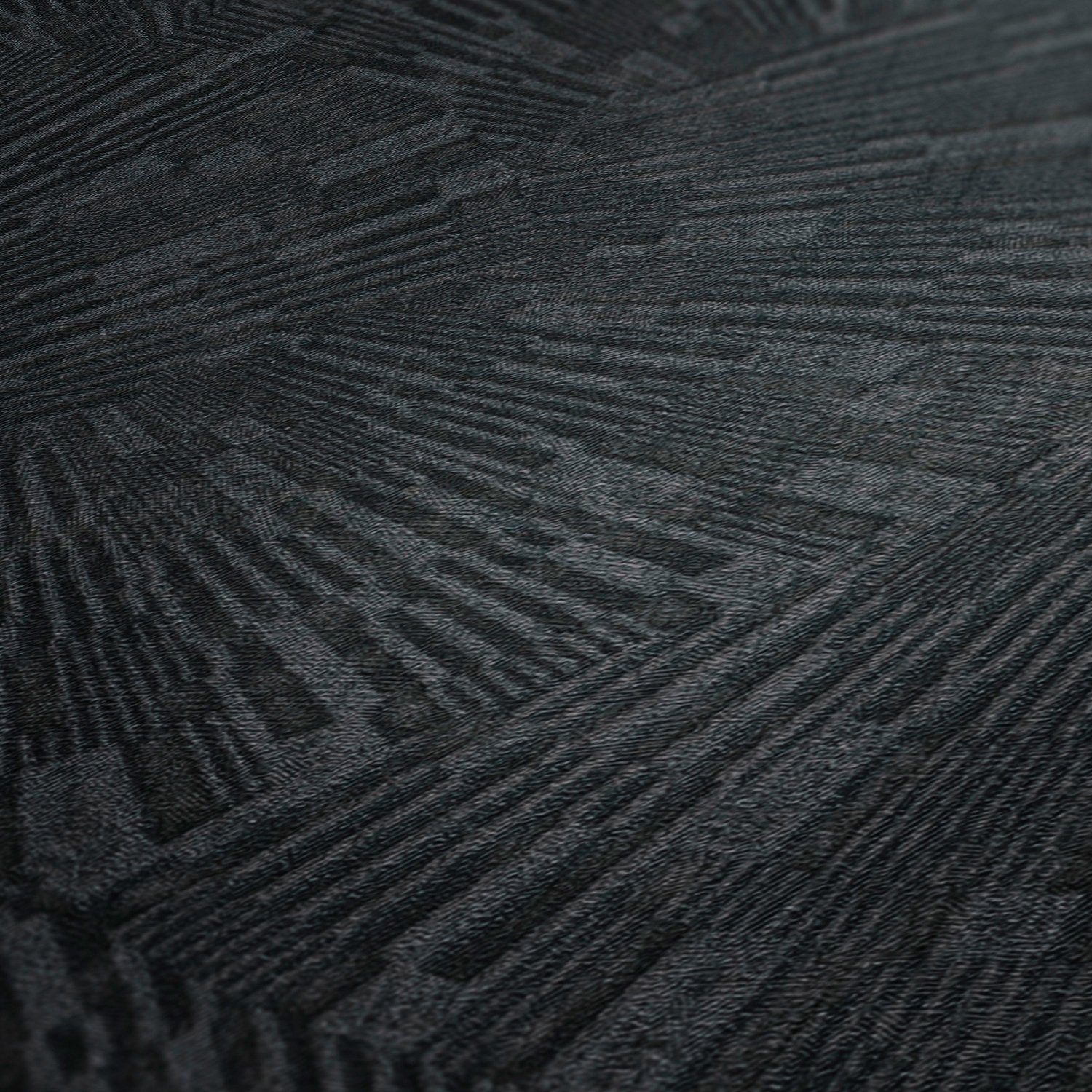 A.S. Création strukturiert, Tapete Moderne 3D Vliestapete Effekt walls living Titanium, gemustert, schwarz