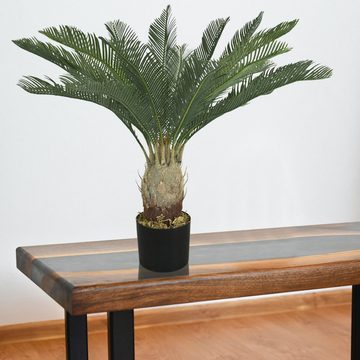 Kunstpalme Künstliche Pflanze Cycas Palme Kunstpflanze Plastikpflanze 80 cm Deko, Decovego