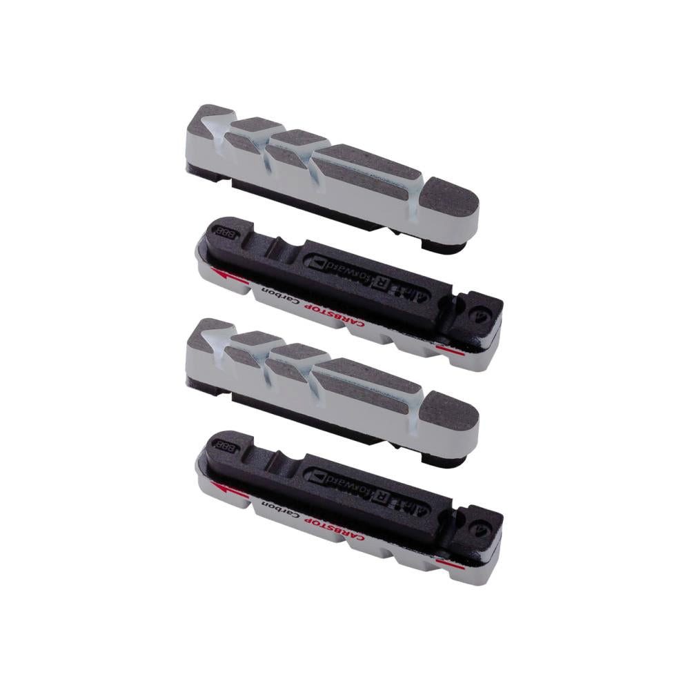 BBB Felgenbremse BBB Bremsschuhe CarbStop cartridge 4 in 1 grau