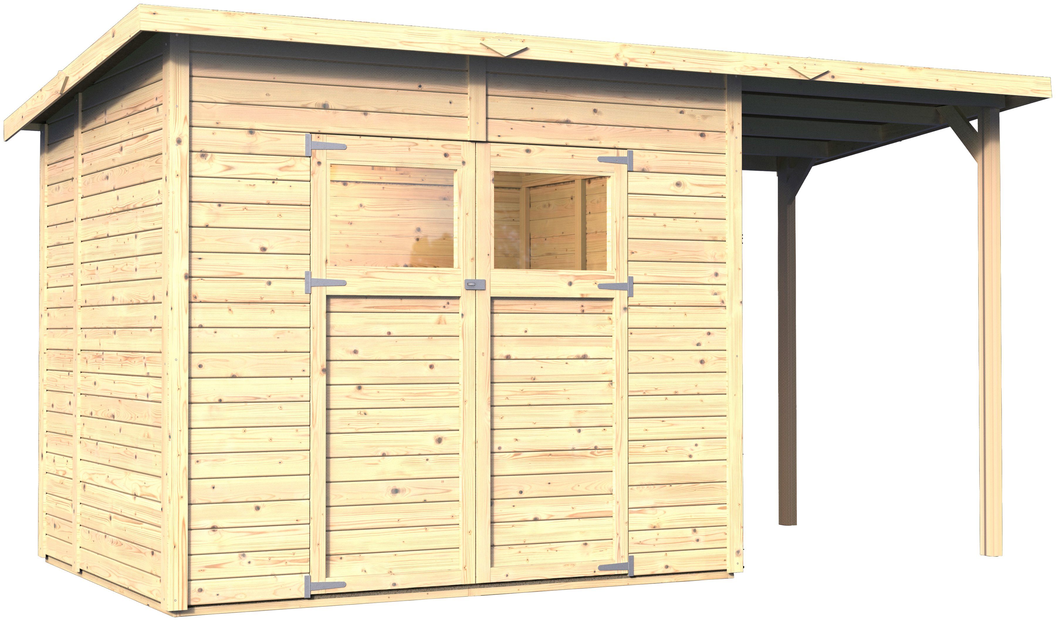 KONIFERA Gartenhaus "Amrum 3 aus naturbelassenem Fichtenholz", inklusive Fu günstig online kaufen