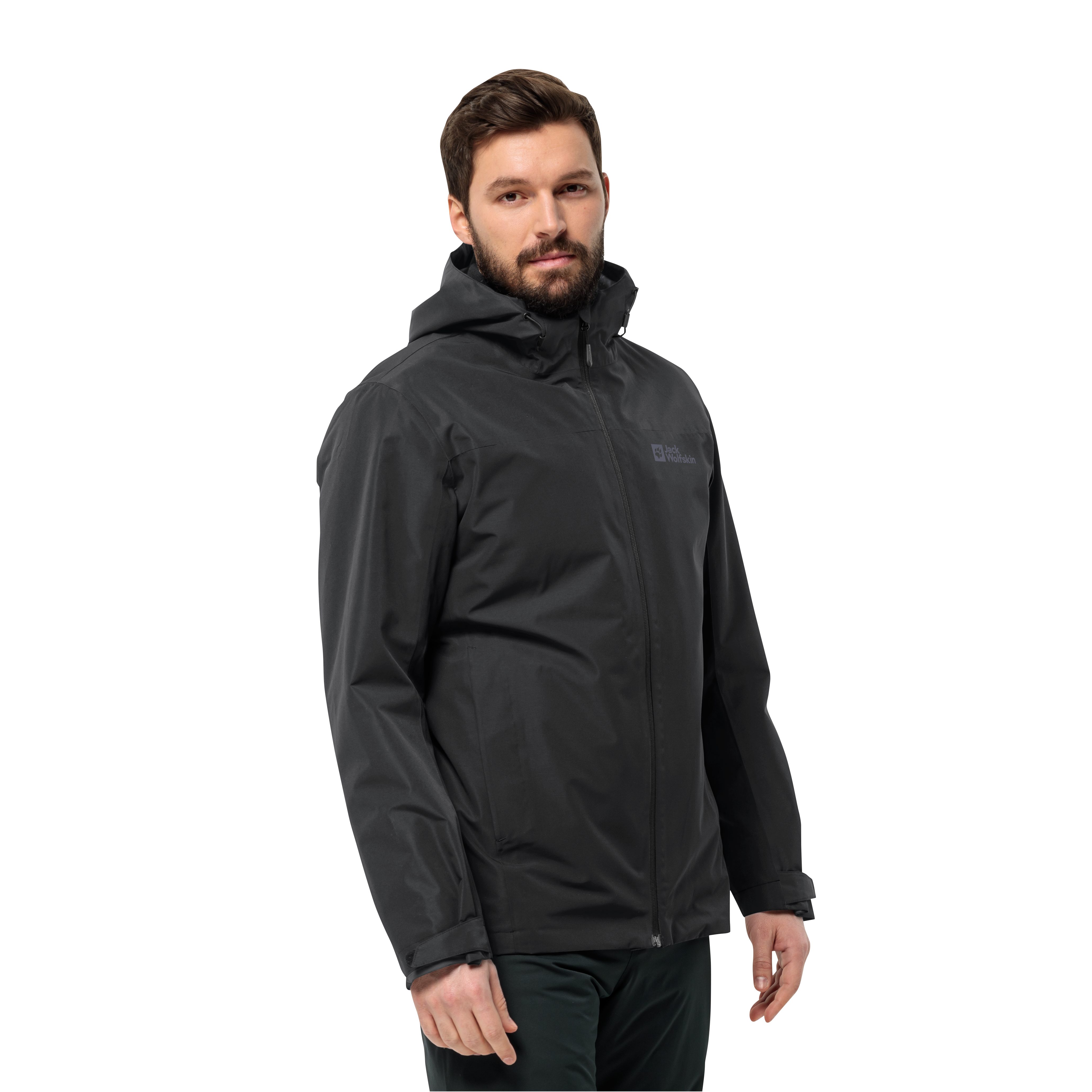 3IN1 mit M Reißverschlüssen Wolfskin JKT Jack 3-in-1-Funktionsjacke wasserabweisenden TAUBENBERG