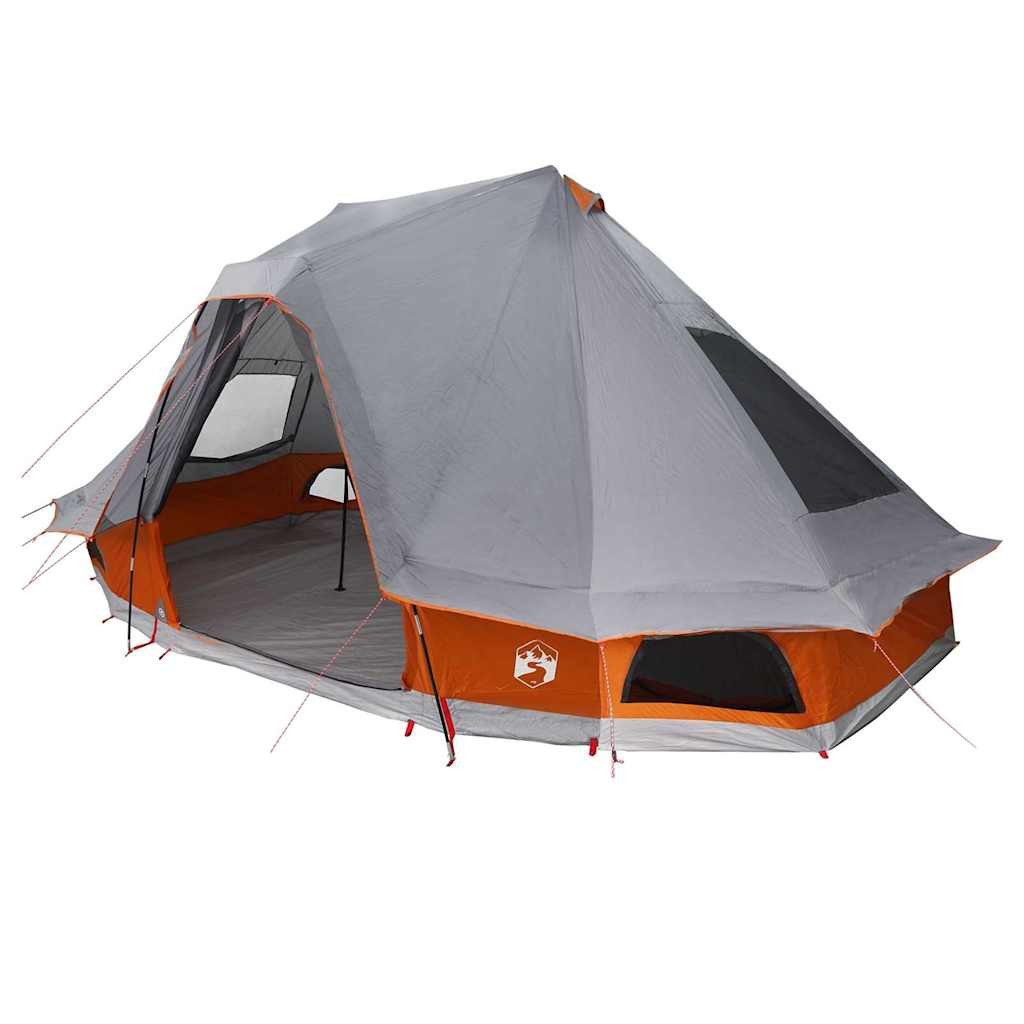 Tipi-Zelt Tipi Zelt mit Dach Grau und Orange 466 x 310 x 240 cm Taft