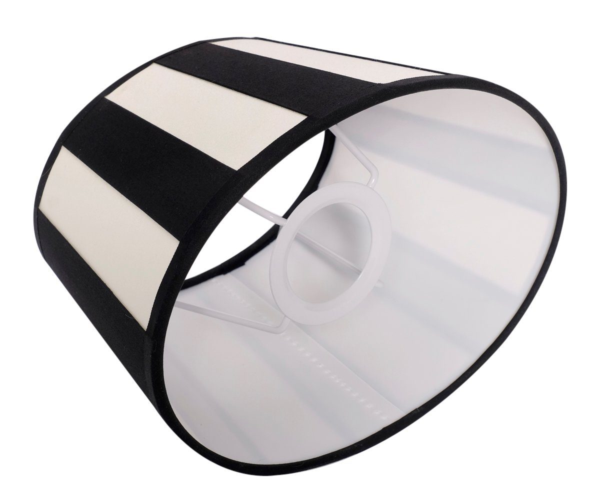 Brillibrum Lampenschirm Lampenschirm gestreift oval rund Streifenmuster E27 E14