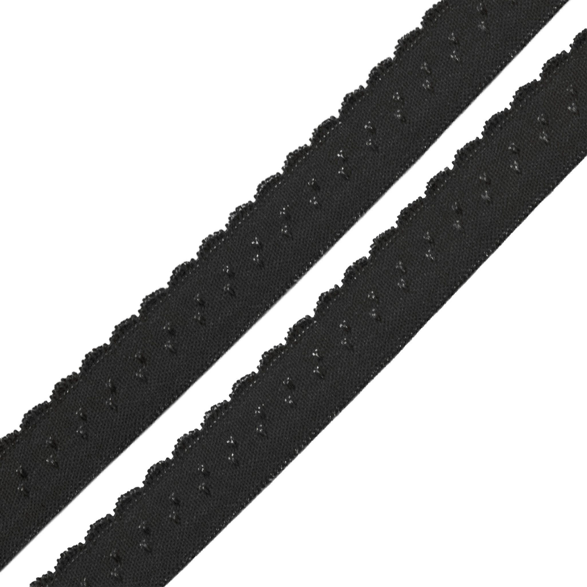 maDDma Bastelband Wäschegummi Faltgummi Ziergummi 12mm Faltgummi ab 1m Einfassband, anthrazit