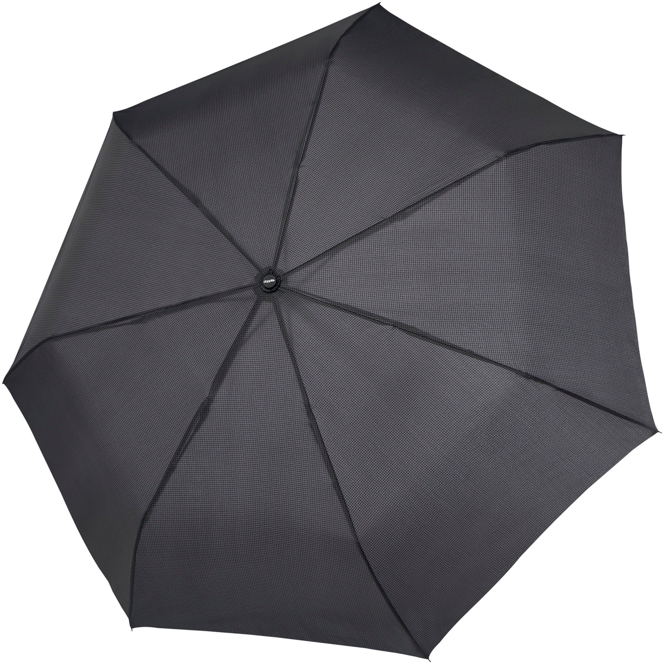 doppler® Herren Fiber Select pepita, Taschenregenschirm für gemustert, Magic