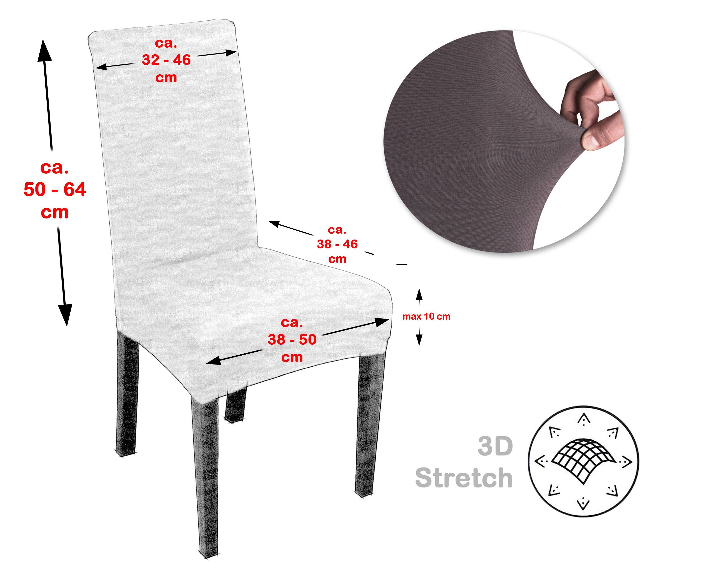 Beautex Stuhlhusse Mikrofaser Stuhlhusse, elastische Stretch Husse Bi-Elastic