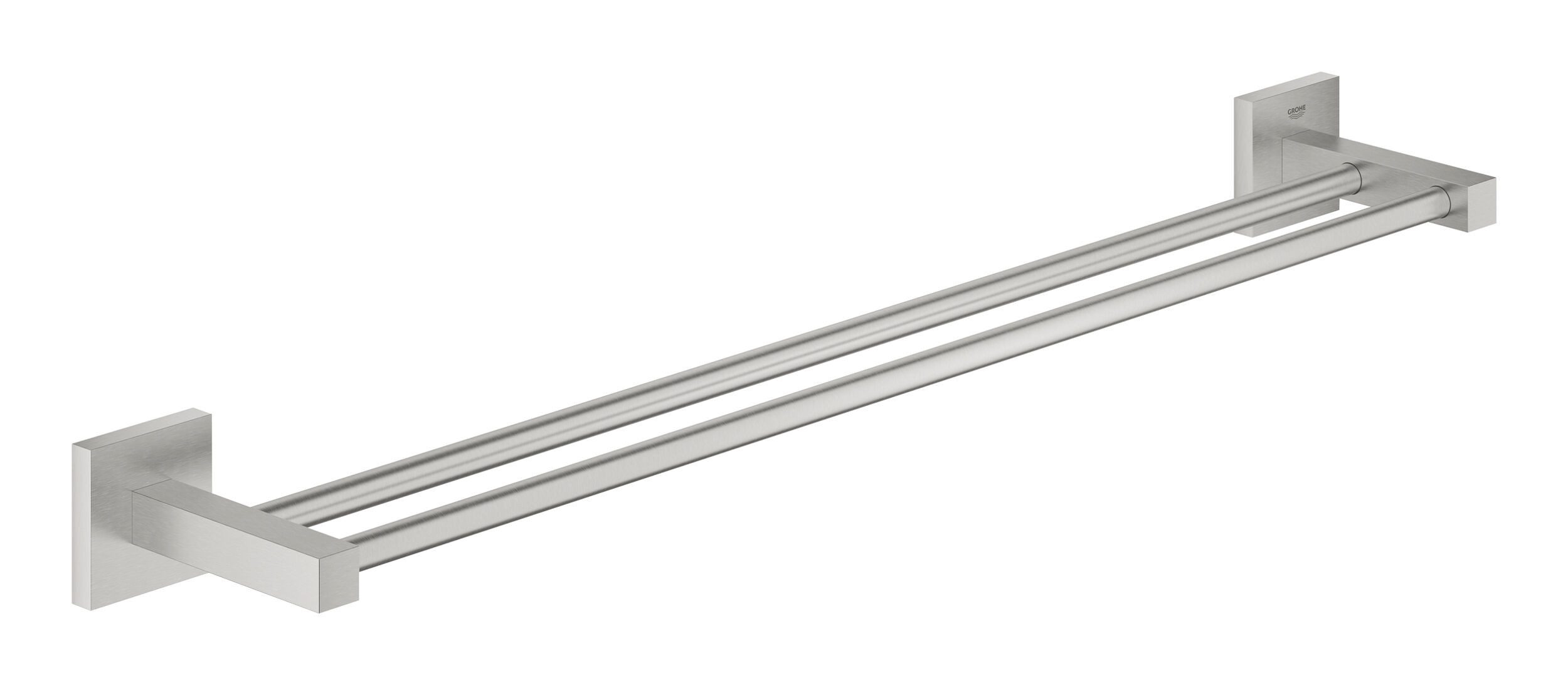 Grohe Handtuchhalter Start Cube, Doppel-Badetuchhalter - Supersteel