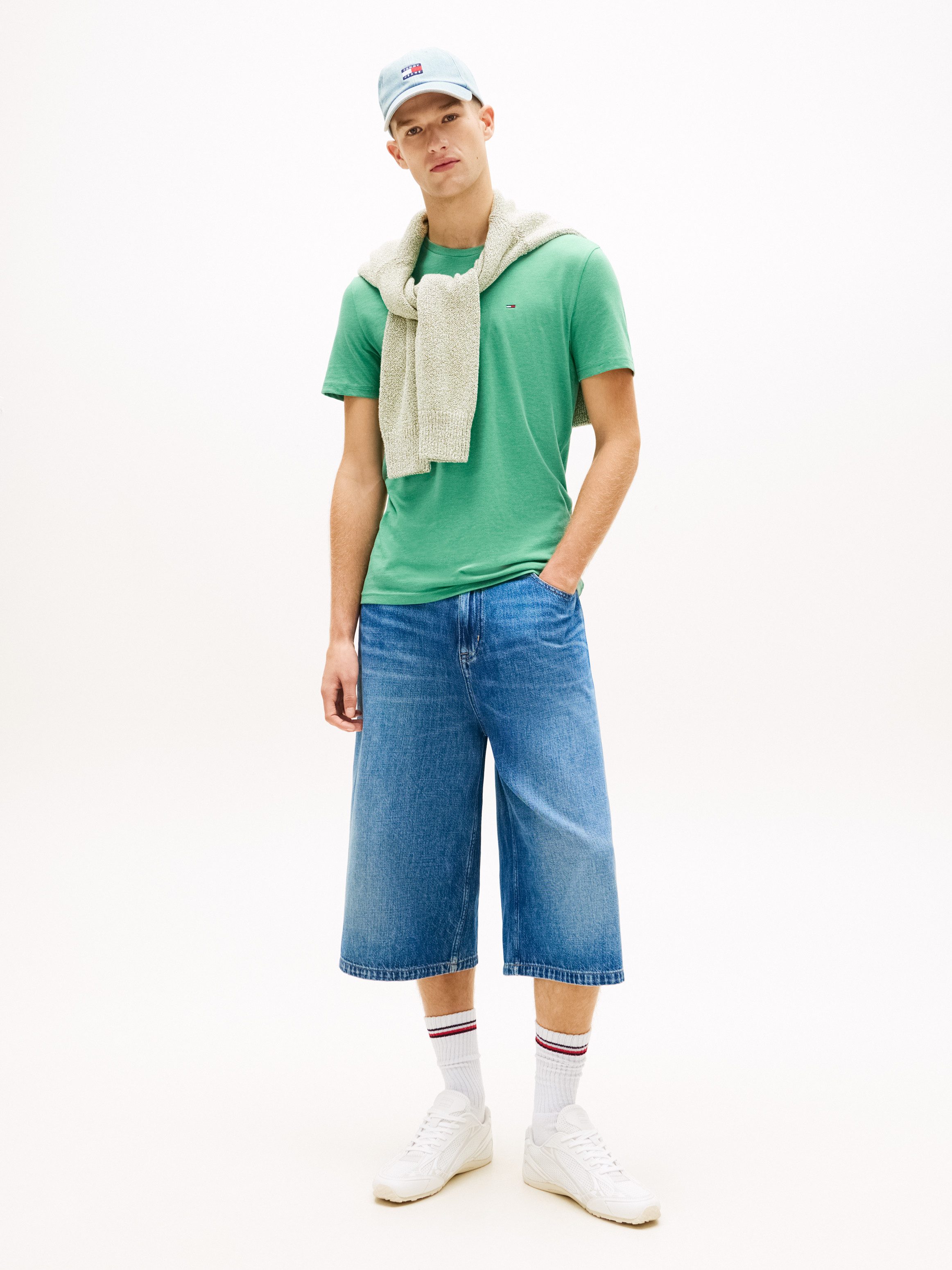 Tommy Jeans T-Shirt TJM XSLIM JASPE HTR TEE EXT Mit Rundhalsausschnitt