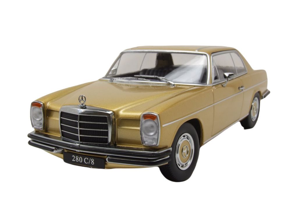 KK Scale Modellauto Mercedes 280 C /8 Strichacht Coupe W114 1969 gold metallic, Maßstab 1:18