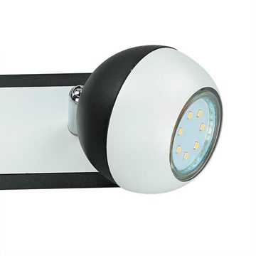 Licht-Erlebnisse Deckenstrahler NOAH, ohne Leuchtmittel, 2-flammig GU10 Schwarz Weiß Edelstahl Modern NOAH verstellbar