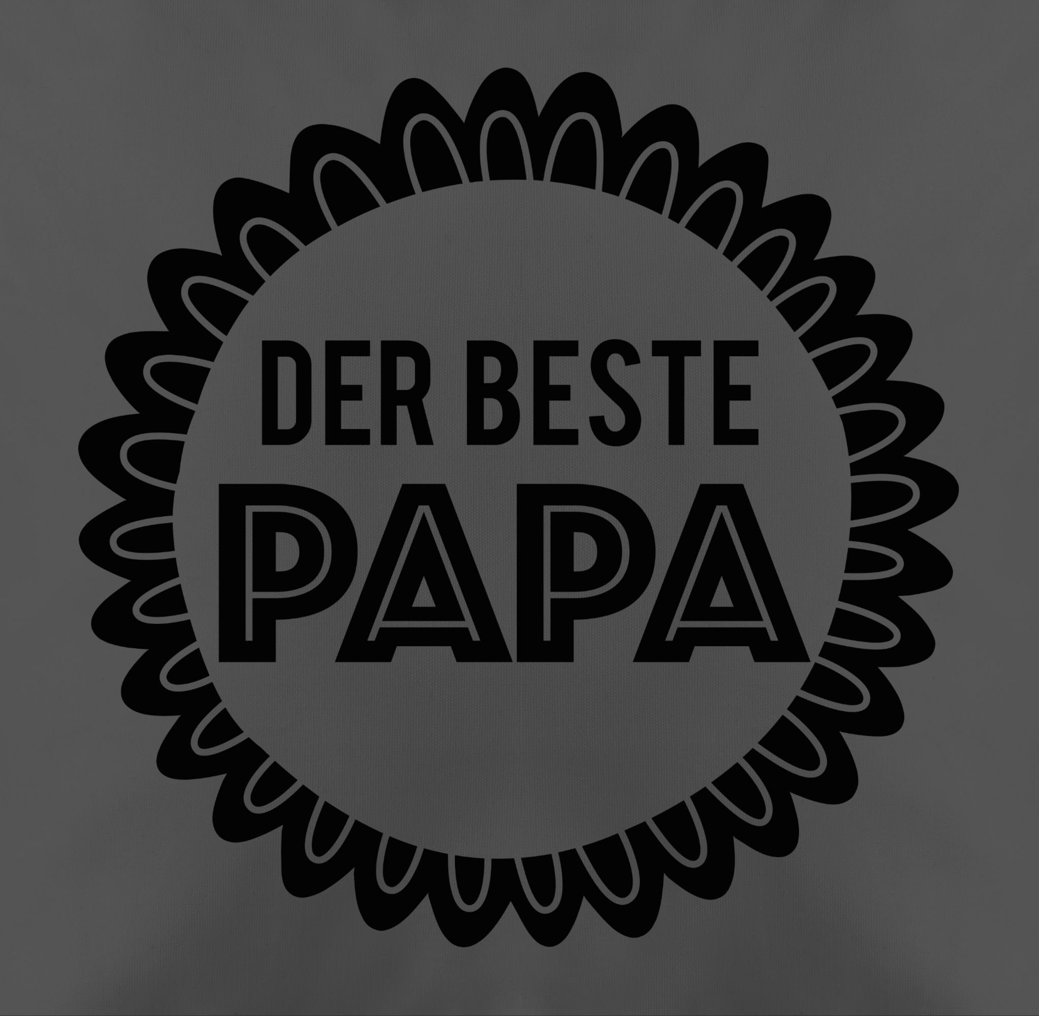 Shirtracer Kissen Vatertagsgeschenk schwarz, Dekokissen Papa Der Grau 1 beste