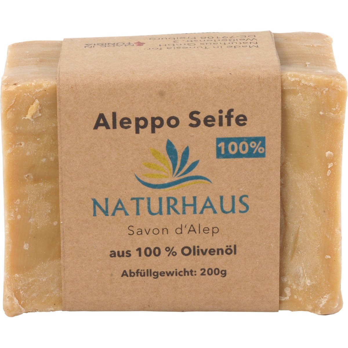 Naturhaus GmbH Handseife NATURHAUS Aleppo Seife aus 100 Prozent Olivenöl