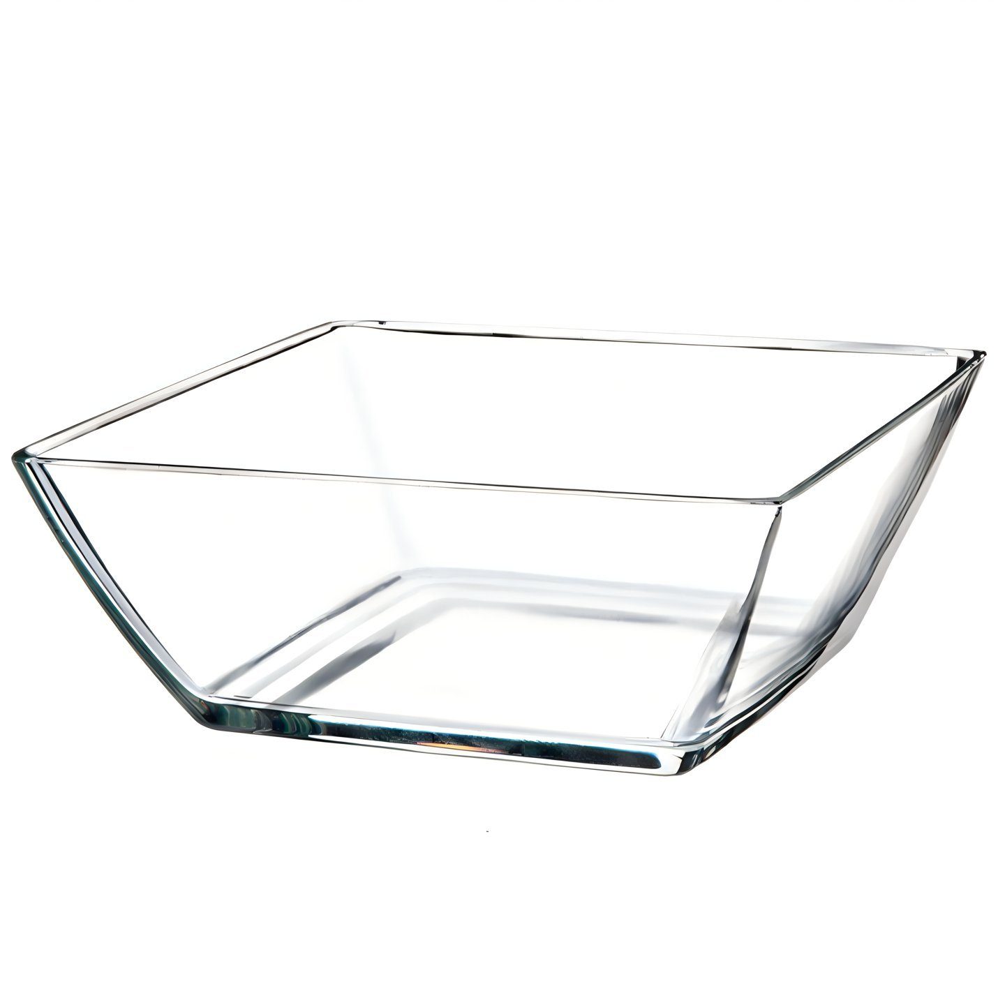 (Set, 1-tlg) Salatschüssel Konzept Obstschale 11 19x19 cm, Servierschüssel Eckig 1,7L