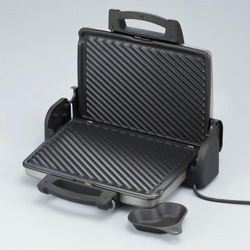 Severin Kontaktgrill KG 2389, 1800 W, große Grillfläche, antihaftbeschichtete, herausnehmbare Grillplatten