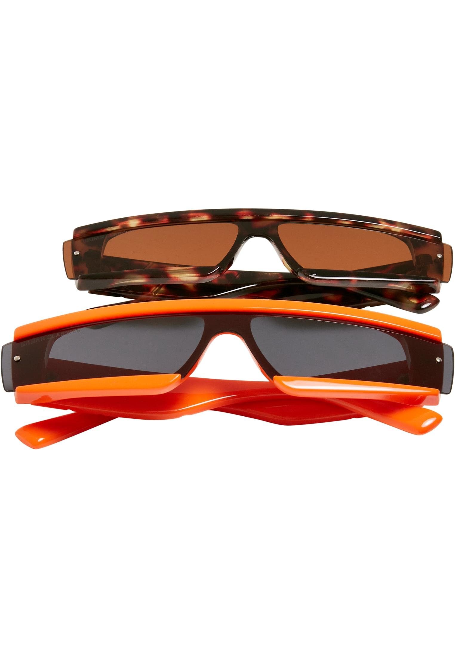 URBAN CLASSICS Sonnenbrille Unisex Sunglasses Alabama 2-Pack orange/brown