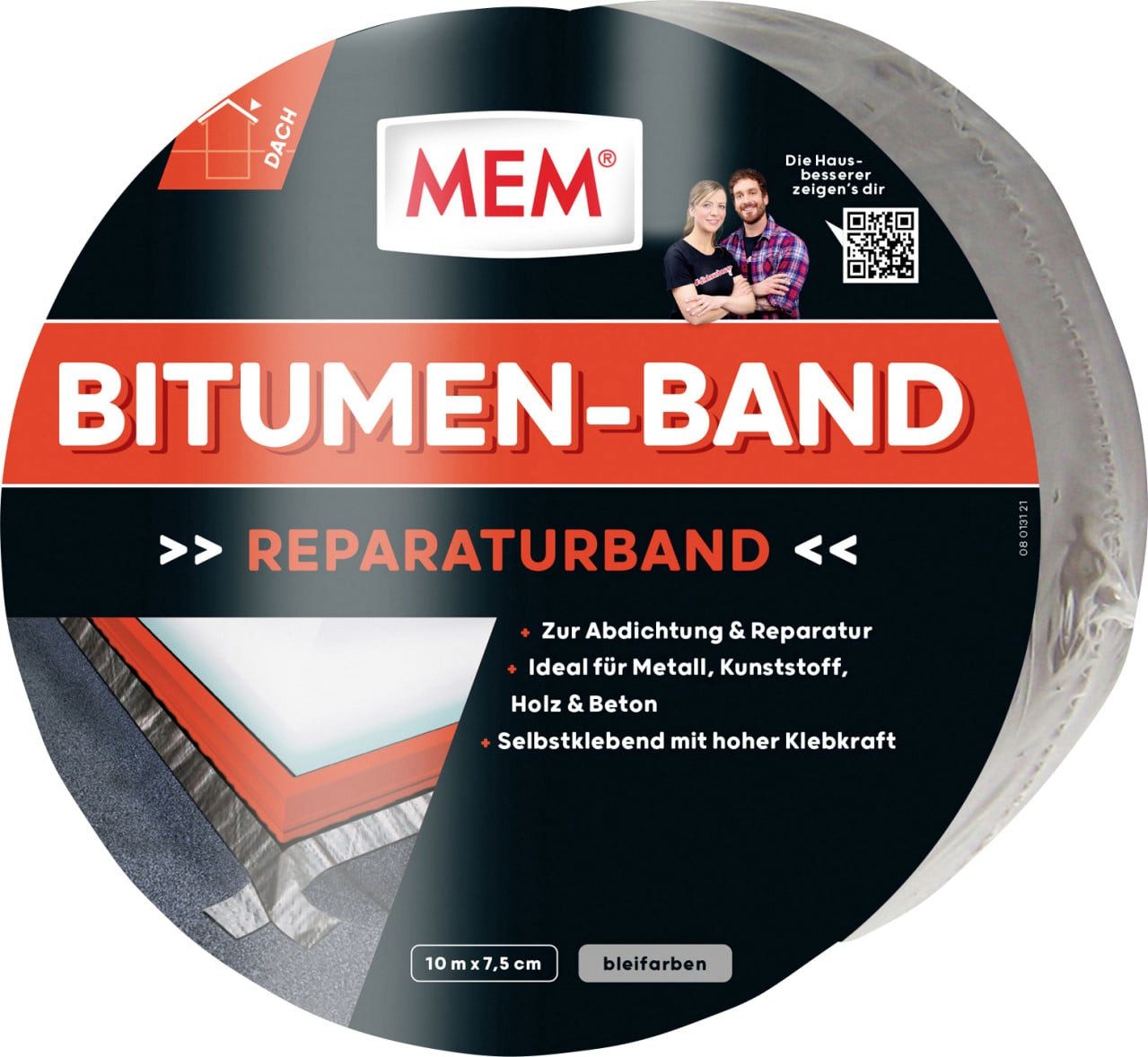 MEM Bauchemie Dichtband MEM Bitumen-Band 10 m x 7,5 cm blei