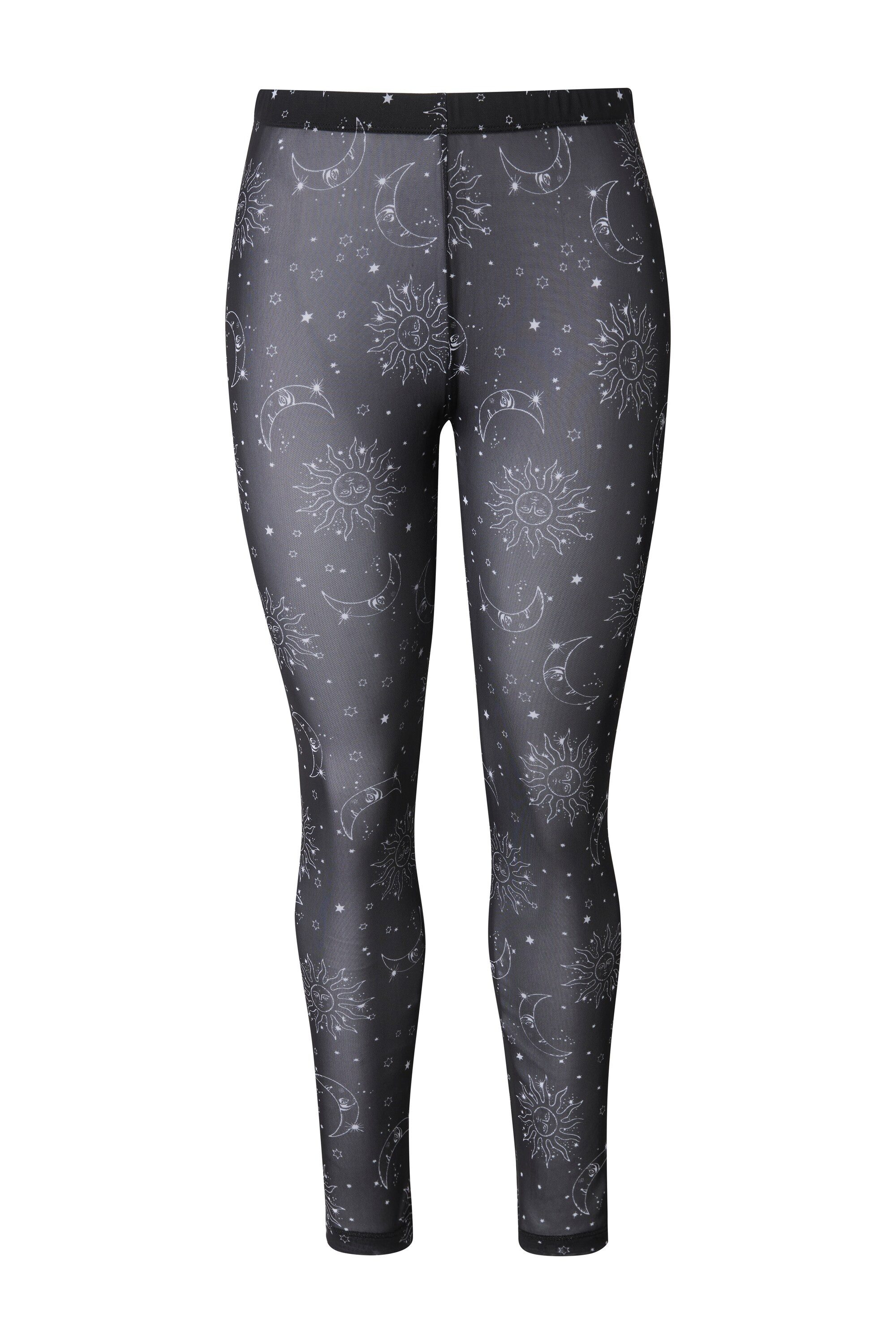 Ulla Popken Feinstrumpfhose Strumpf-Leggings Sonne & Mond Mesh günstig online kaufen