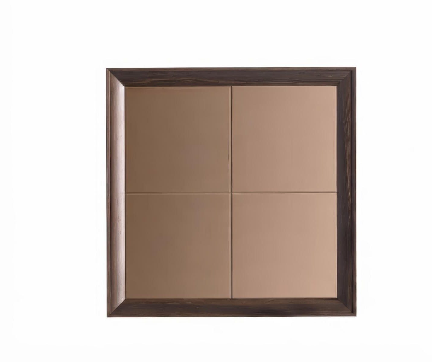 Xlmoebel Wandspiegel Wandspiegel Quadratisch Modern Braun Edel Luxus Design Deko (1-tlg)