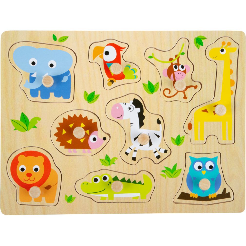 Spiel 4763 Setzpuzzle Zootiere aus Holz