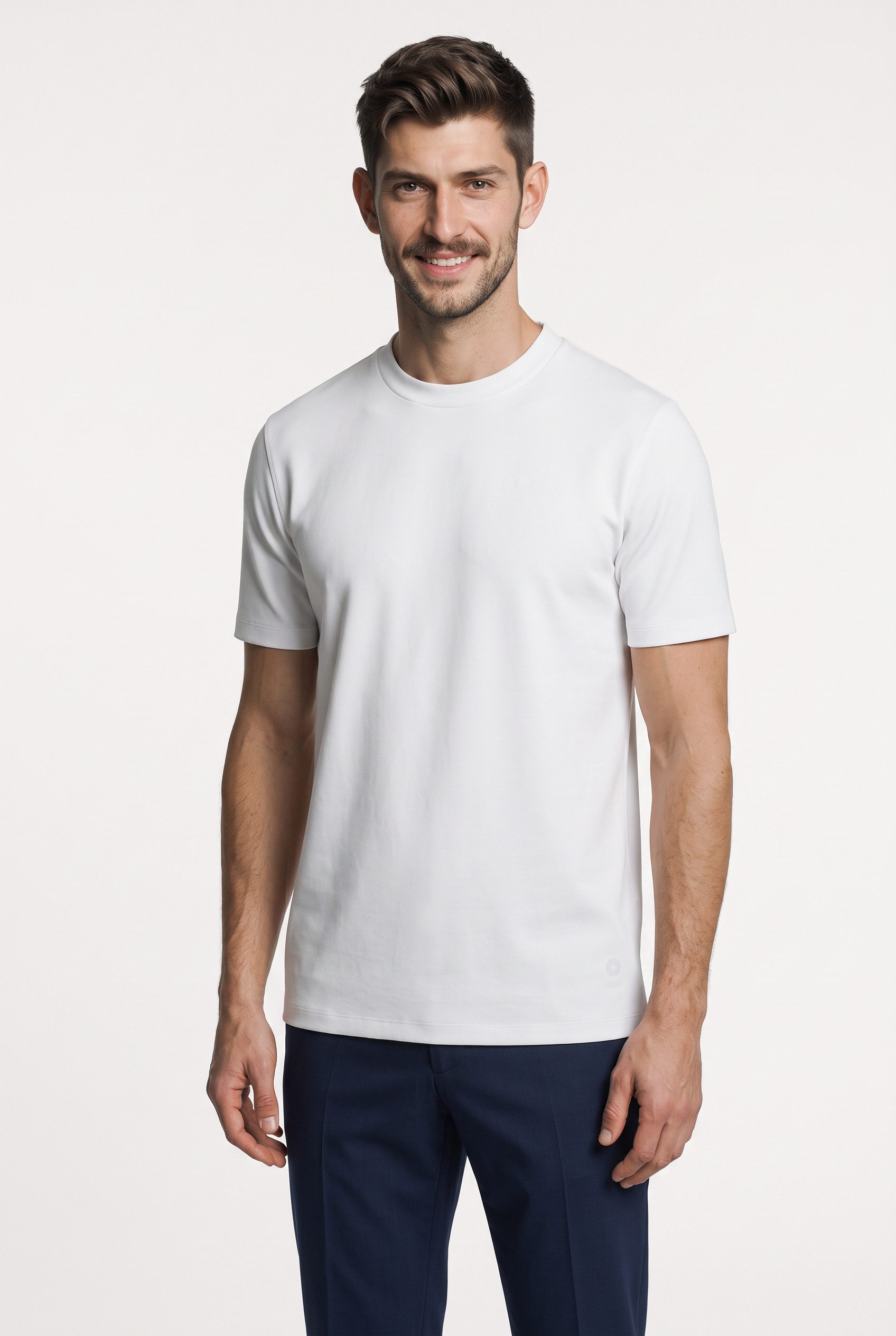 Strellson T-Shirt Flex Cross Shirt Pepe Regular Fit 100% merzerisierte Baumwolle, langlebig pflegeleicht