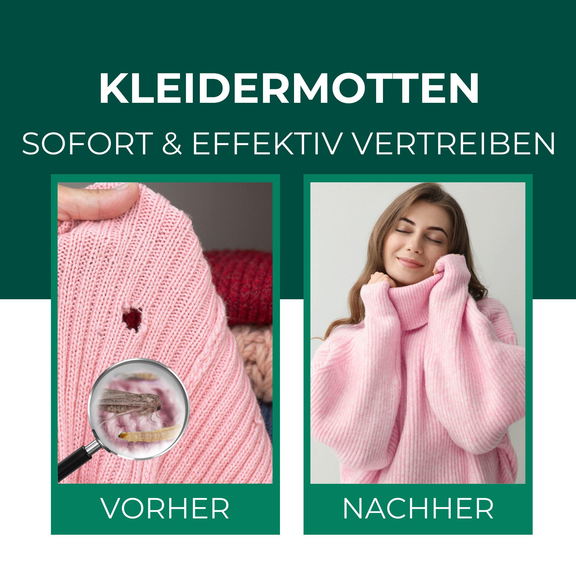 Silberkraft Insektenspray Silberkraft Mottenspray gegen Kleider- und Lebensmittelmotten, 500 ml, Effektiver Schutz vor Motten, Made in Germany, Einfache Anwendu – Bild 3 von 5