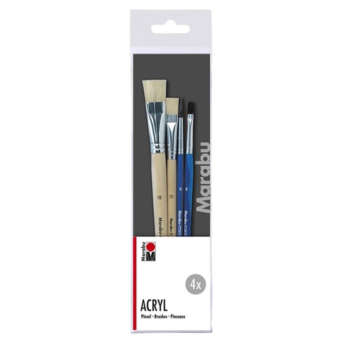 Marabu Malpinsel Marabu Pinselset Acryl 4 Teile