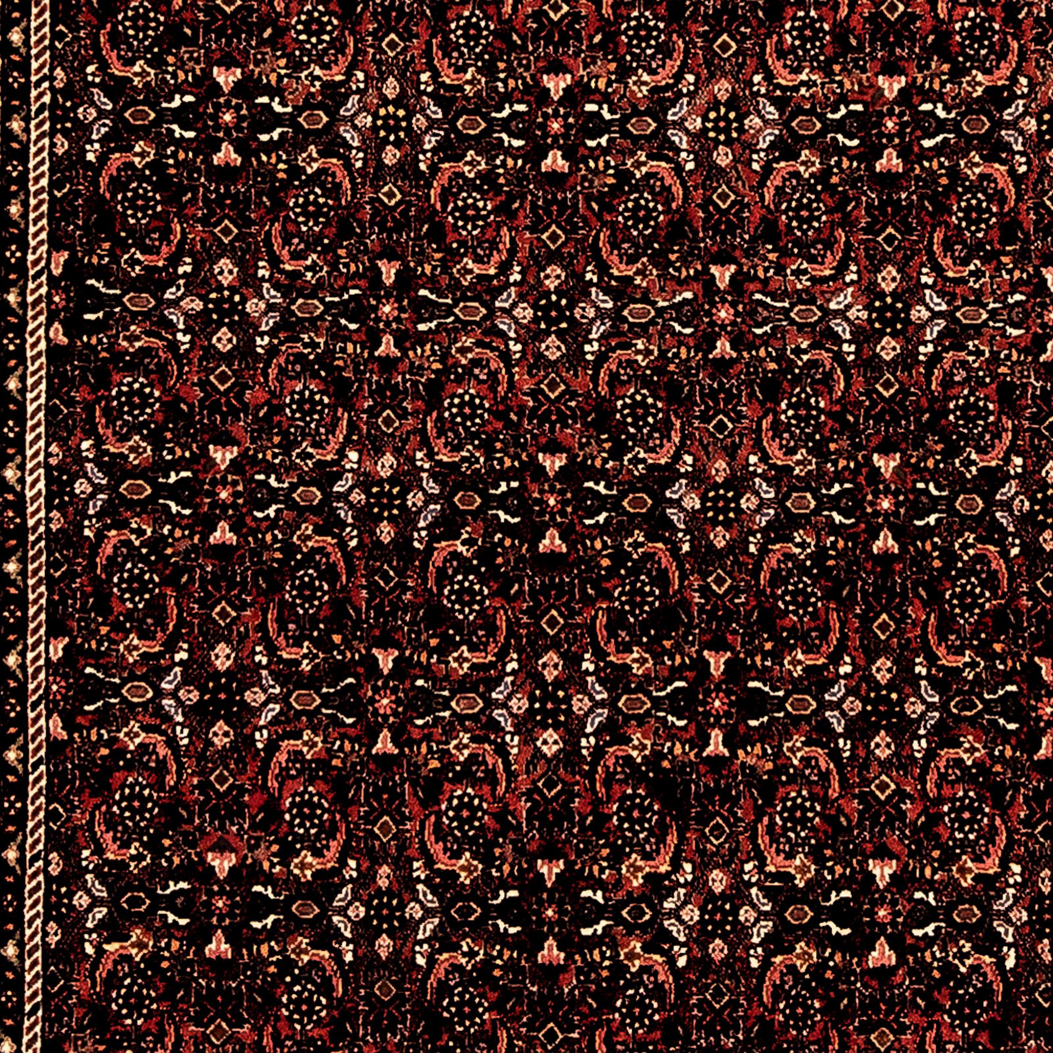 Orientteppich Perser - Bidjar Wohnzimmer, x mit morgenland, cm 15 100 Einzelstück 293 Handgeknüpft, - Zertifikat mm, - dunkelrot, rechteckig, Höhe