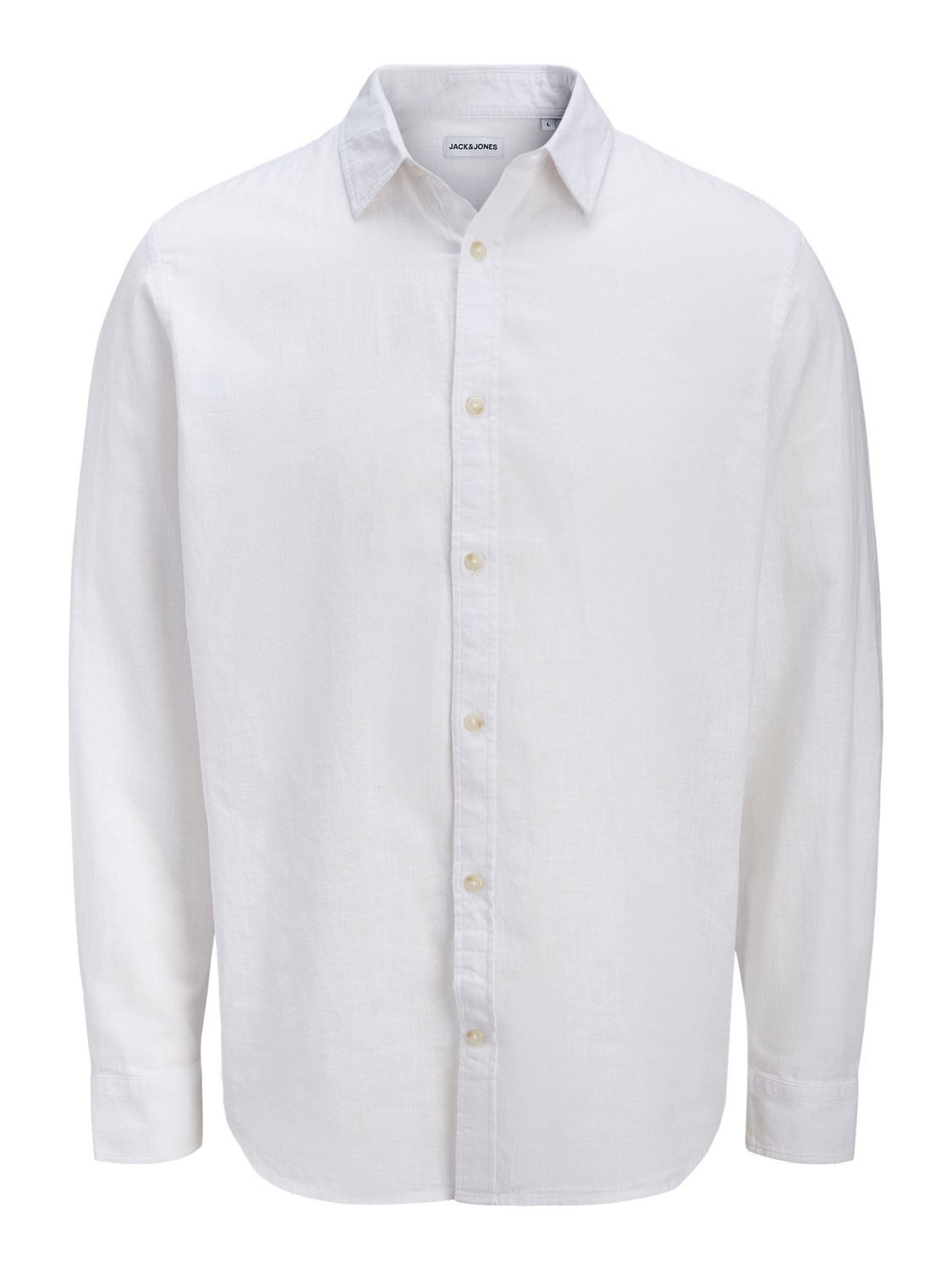 Jack & Jones Langarmhemd JJESUMMER LINEN BLEND (1-tlg)