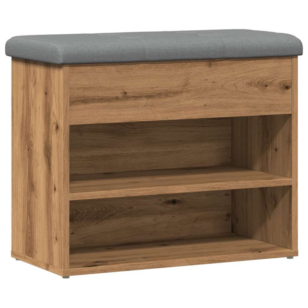 vidaXL Sitzbank Schuhbank Artisan-Eiche 62x32x50 cm günstig online kaufen