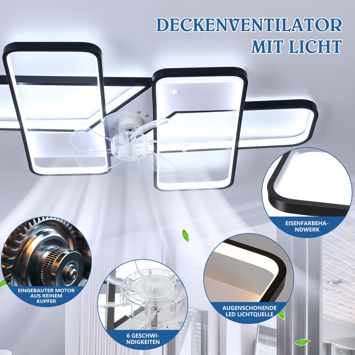 oyajia LED Deckenleuchte Geometrieform Deckenleuchte 90cm, günstig online kaufen