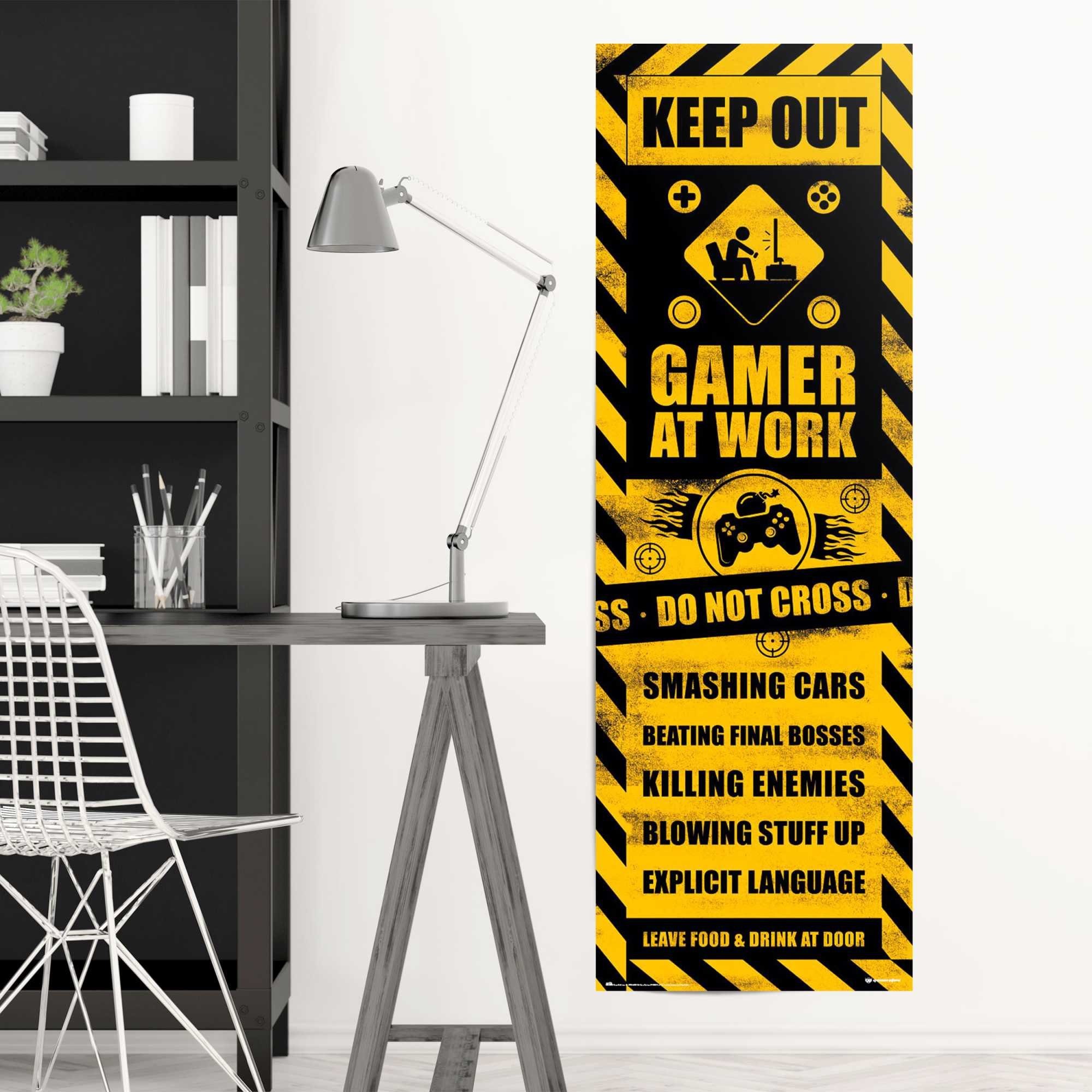 Reinders! Poster Gaming Caution günstig online kaufen