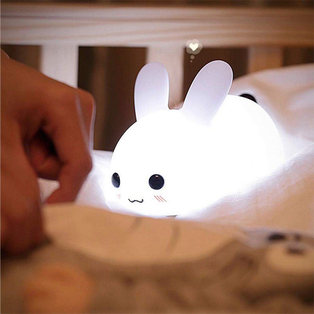 Nachtlicht Warm-Licht Control, und Modi Kinder Silikon Touch Farbwechsel Kinder,Nachtlampe,USB mit dimmbar Nachtlicht,LED Gontence Kleinkinder Nachtlicht für