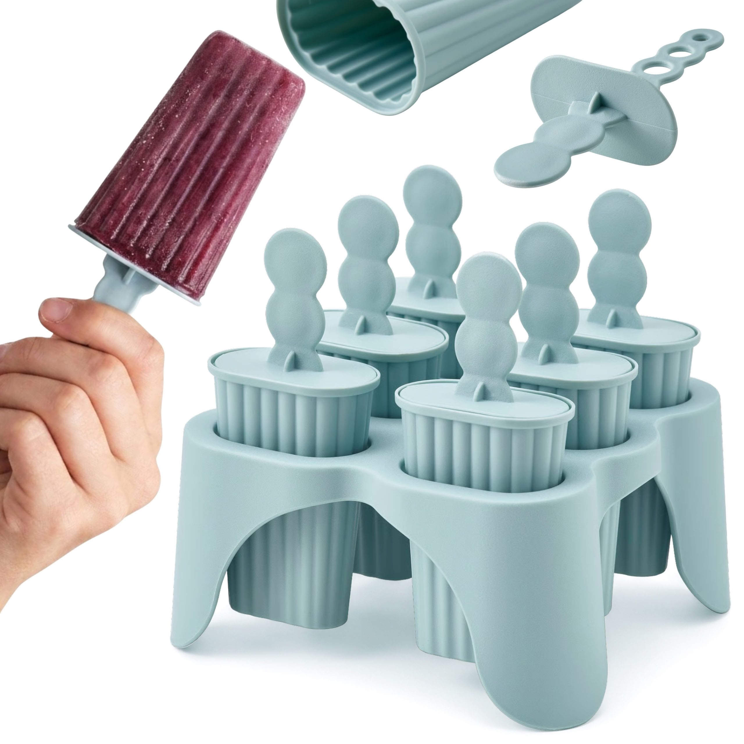 IKEA Eisform UPPFYLLD türkise Eisformen für Sorbets & Eis am Stiel, 6er-Set IKEA