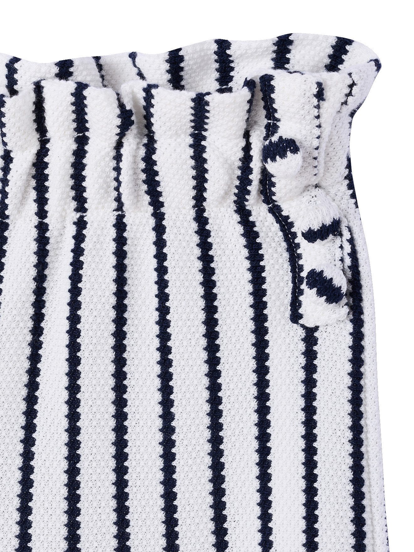 Leggings Weite gestreifte Hose aus Ajourstrick, Mädchen