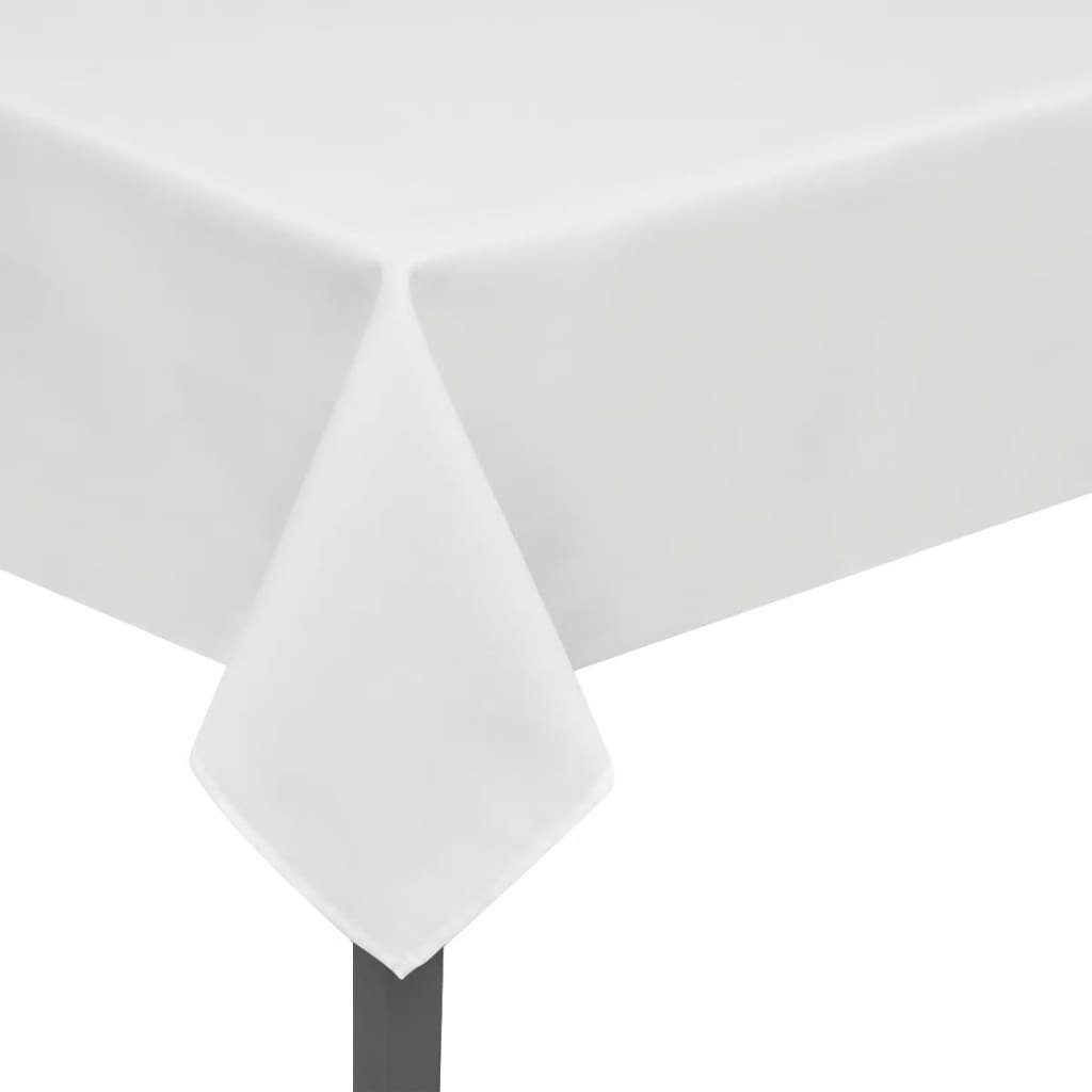 Hussen-Set 5 Tischdecken furnicato 190 x Weiß 130 cm